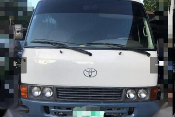 White Toyota Coaster 1998 for sale in Manila