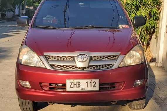 Red Toyota Innova 2007 for sale in Manila