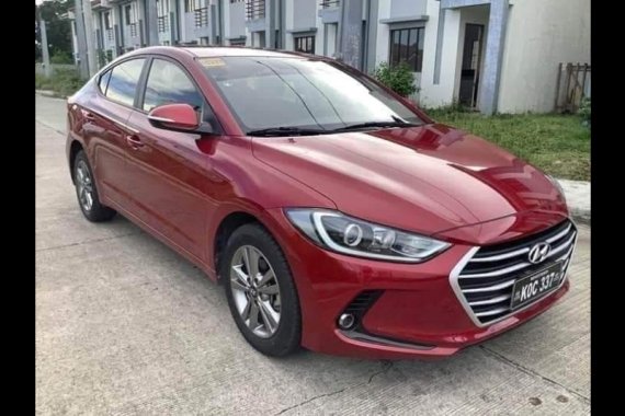 Red Hyundai Elantra 2019 Sedan Automatic for sale in Quezon