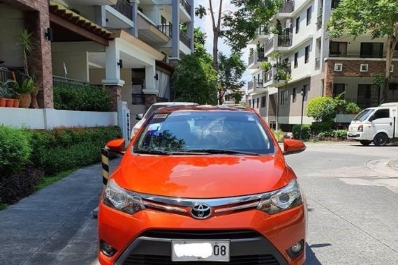 Orange Toyota Vios 1.5 G Manual 2014 for sale in Pasig