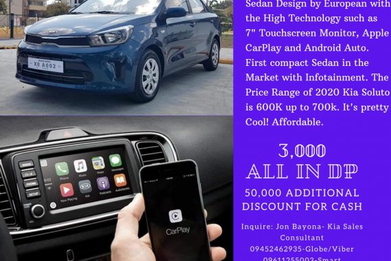 2020 Kia Soluto 1.4L D-Cvvt Subcompact Sedan, Apple CarPlay and Android Auto