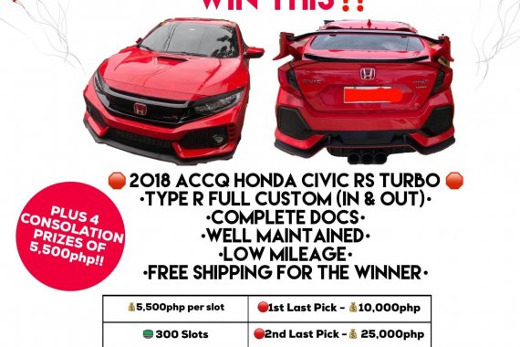 Raffle Ticket for 2018 Honda Civic RS Turbo