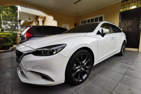 Pearl White Mazda 6 Sports Wagon 2015 for sale in Quezon City