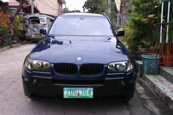 Blue BMW X3 2006 for sale in Muntinlupa