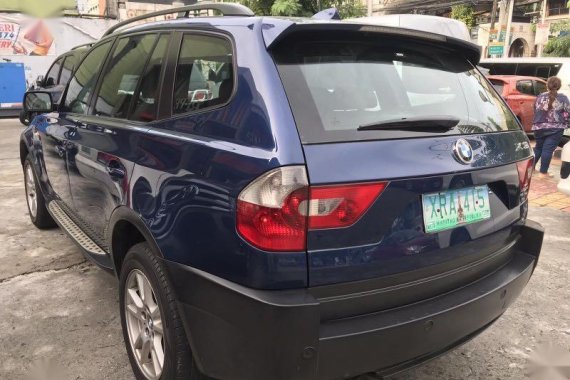 Blue BMW X3 2004 for sale in Mandaluyong