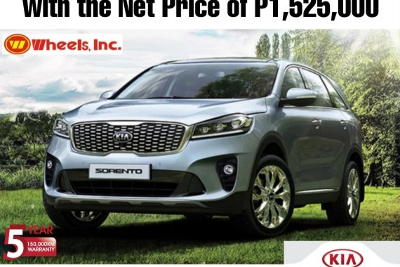 Kia Sorento 2.2L Diesel AT with the NET PRICE of P1,525,000