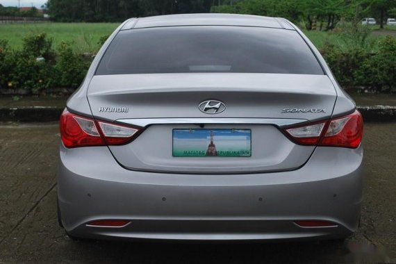 Silver Hyundai Sonata 2012 for sale in Davao City