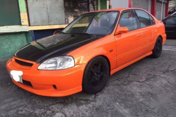Orange Honda Civic 1999 for sale in Quezon City