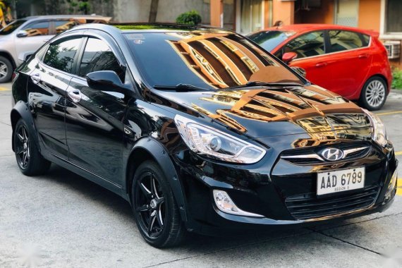 Sell Black 2014 Hyundai Accent in Quezon City