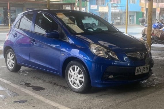 Blue Honda Brio 2015 for sale in Quezon City