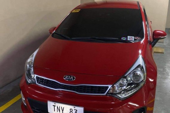 Red Kia Rio 2017 for sale in Makati