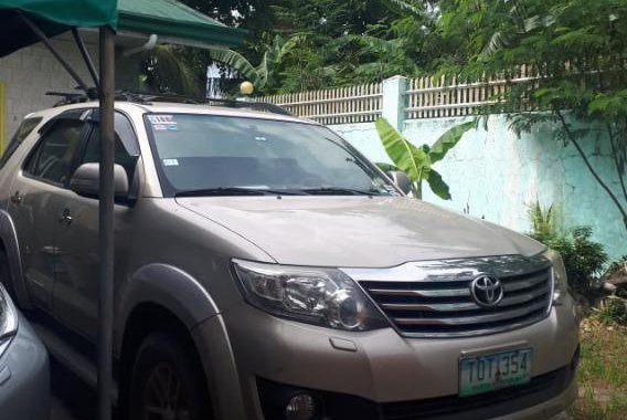Silver Toyota Fortuner 2012 for sale in Lucena