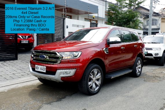 2016 Everest Titanium 3.2 A/T 4x4 Diesel