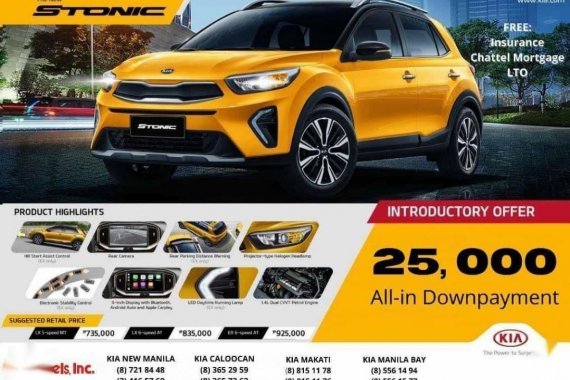 Yellow Kia Stonic 2020 for sale in Makati