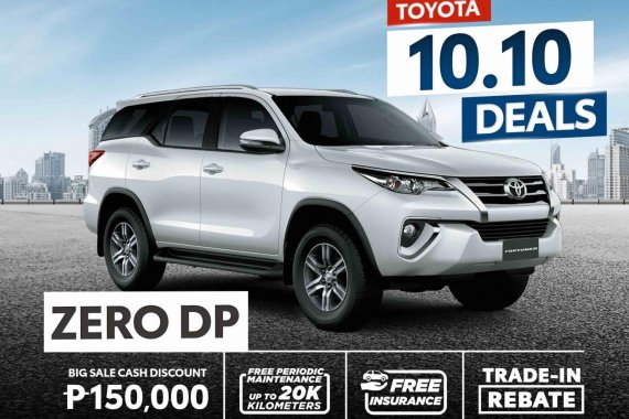 2020 TOYOTA FORTUNER ZERO DOWNPAYMENT