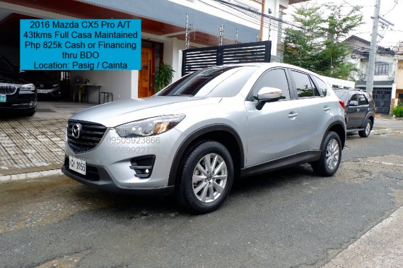 2016 Mazda CX5 Pro A/T 2.0 Gas SkyActiv Engine with i-stop