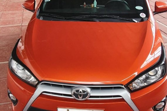 Selling Orange Toyota Yaris 2016 in Quezon City