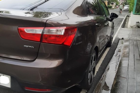 Brown Kia Rio 2014 for sale in Las Pinas 