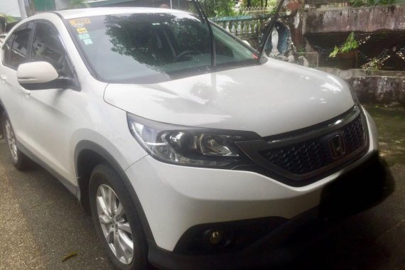 Pearl White Honda Cr-V 2014 for sale in Quezon City