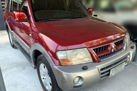 Red Mitsubishi Montero 2003 for sale in Parañaque