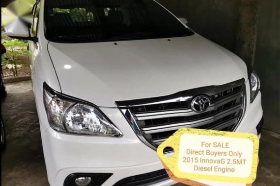 White Toyota Innova 2015 for sale in Cabanatuan