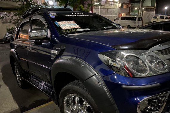 Blue Toyota Fortuner 2008 for sale in Manila
