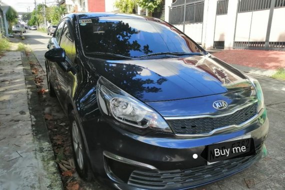Black Kia Rio 2016 for sale in Quezon City