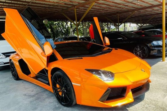 Orange Lamborghini Aventador 2013 for sale in Pasig