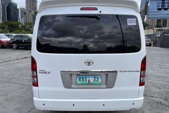 Pearl White Toyota Hiace Super Grandia 2011 for sale in Pasig