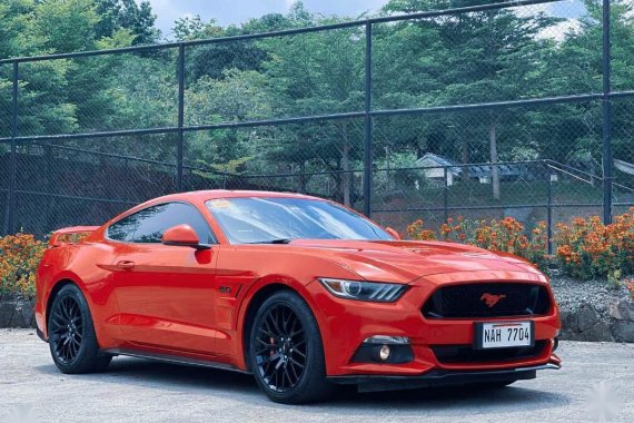 Orange Ford Mustang 2017 for sale in Automatic