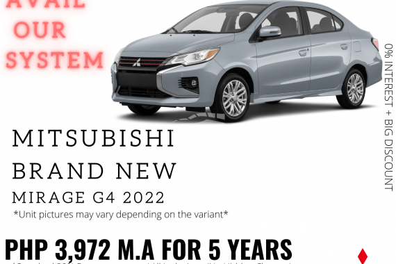 BRANDNEW 2022 MIRAGE G4 3,972 per month only!!!