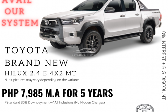 BRANDNEW TOYOTA HILUX P7,985 per month ONLY!!!