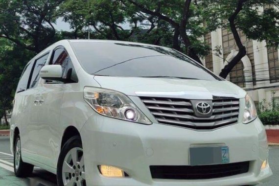 Pearl White Toyota Alphard 2012 for sale in Quezon