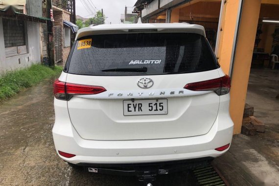 Selling Pearl White Toyota Fortuner 2016 in Bulakan