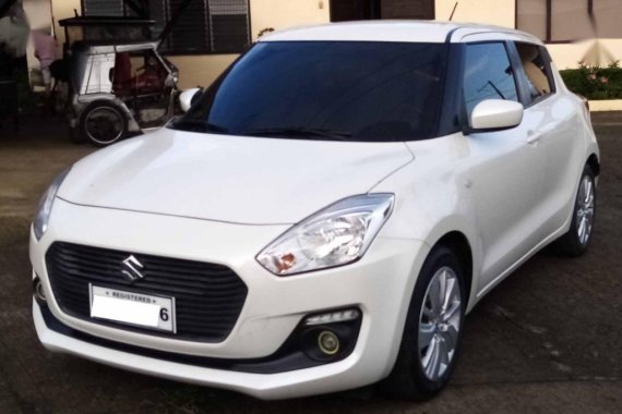 Pearl White Suzuki Swift 2019 for sale in Manual