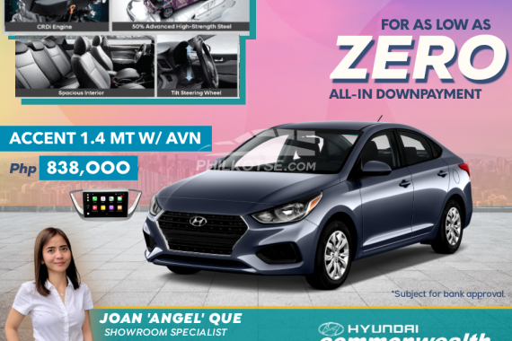 2020 Hyundai Accent 1.4 MT W/ AVN (GAS)
