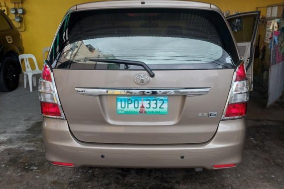 Beige Toyota Innova 2013 for sale in Manual