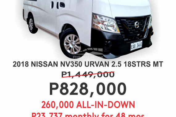2018 NISSAN NV350 URVAN 2.5L 18STRS MT