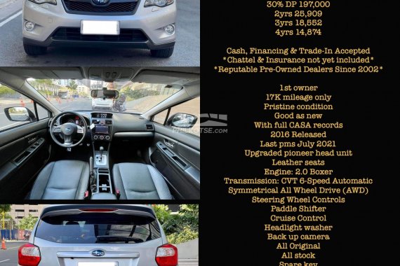 Selling my Silver 2015 Subaru XV SUV / Crossover by trusted seller rare low mileage