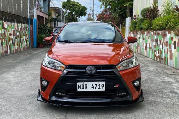 Orange Toyota Yaris 2016 for sale in Automatic