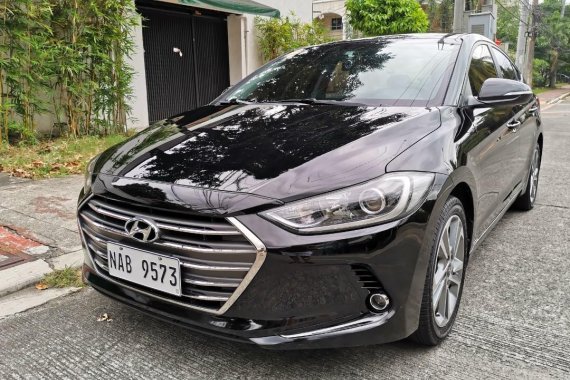 Black Hyundai Elantra 2017 for sale in Automatic