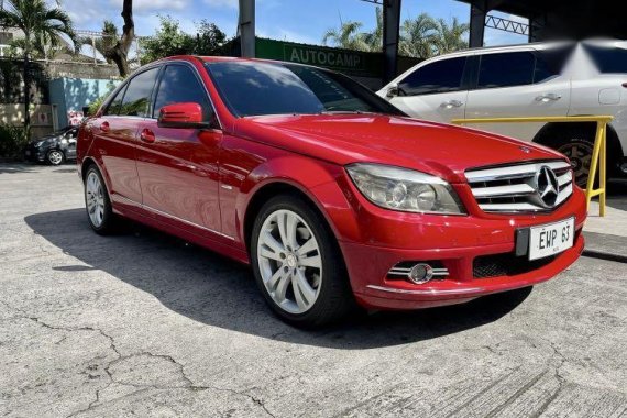 Red Mercedes-Benz C200 2009 for sale in Pasig