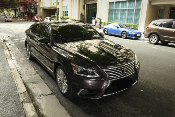 Red  Lexus LS460L 2015 for sale in Caloocan