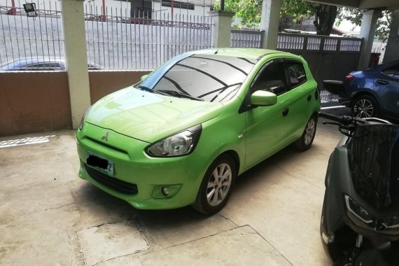 Green Mitsubishi Mirage 2013 for sale in Binan 