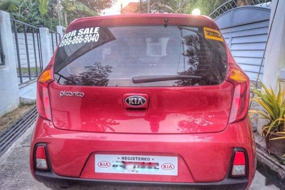 Red Kia Picanto 2016 for sale in Davao