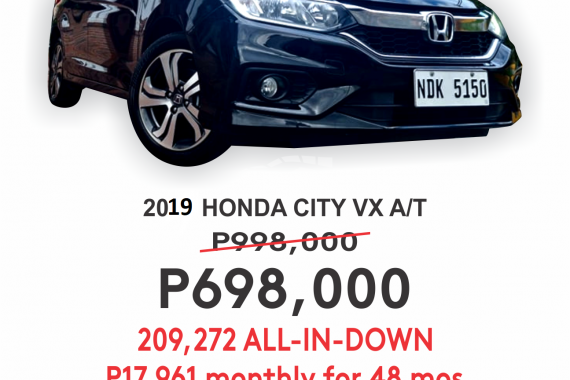 2019 HONDA CITY Vx Navi A/T