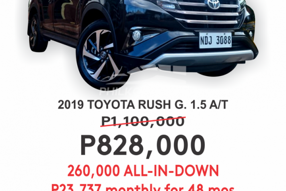 2019 TOYOTA RUSH 1.5 G A/T 