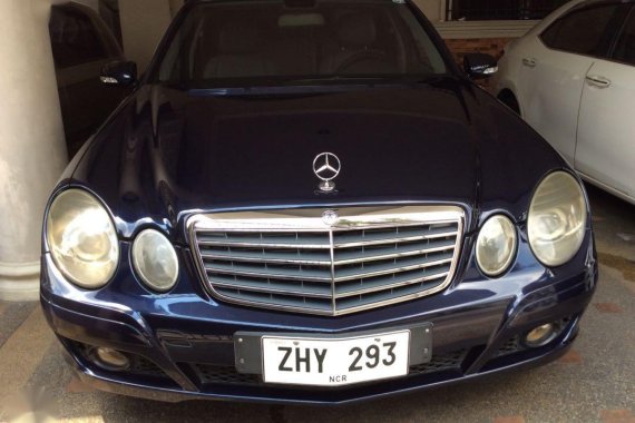 Blue Mercedes-Benz E-Class 2007 for sale in Cainta