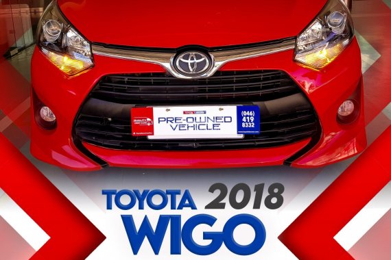 FOR SALE!!! Red 2018 Toyota Wigo  1.0 G AT affordable price