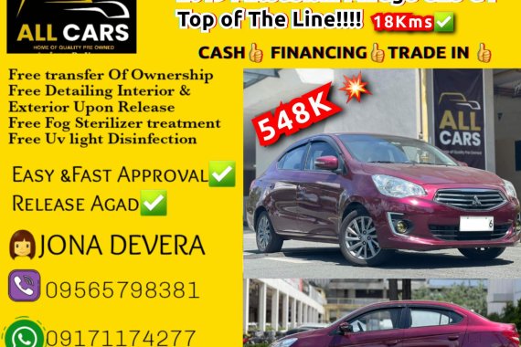 2019 Mitsubishi Mirage GLS G4 Top of The Line!!!! 
Php 548,000❗ 📞MS. JONA(09565798381)